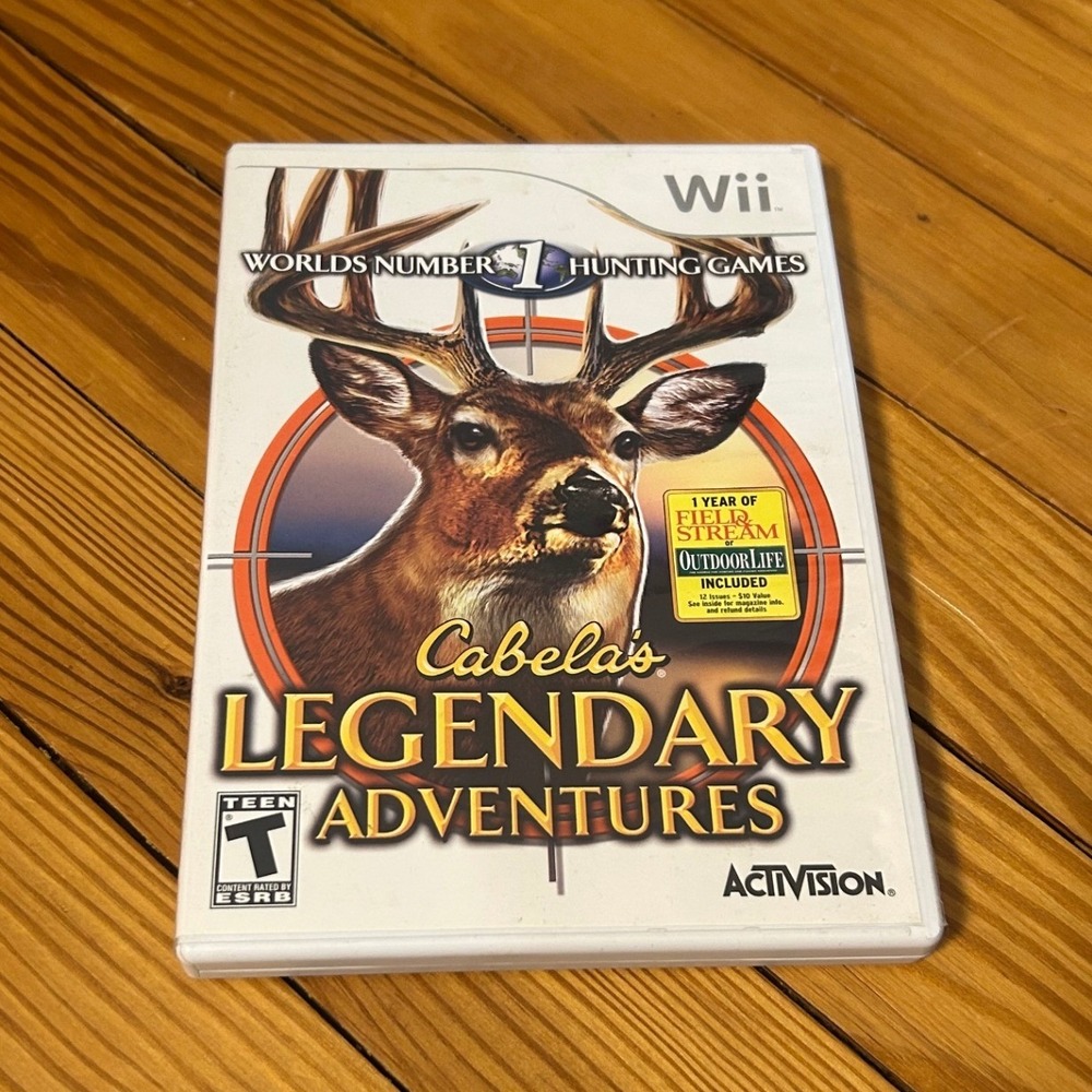 Cabelas Legendary Adventures Nintendo Wii‎ Activision Hunting Game RVL P RCUE